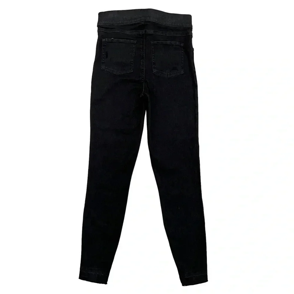 Spanx Vintage Distressed Ankle Skinny Jeans Jeggings High waisted Black Size S